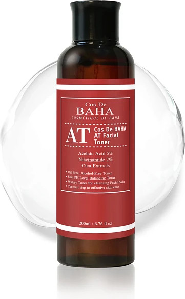 Изображение товара Тонер для лица Cos de Baha AT Facial Toner с азелаиновой кислотой (200мл)