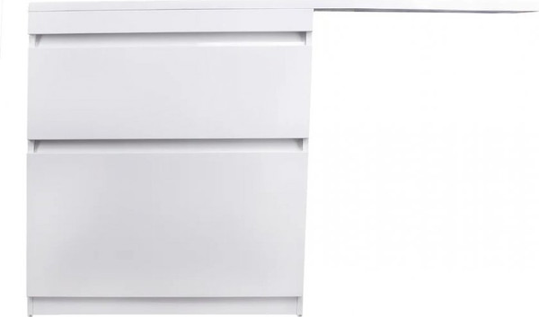 Изображение товара Тумба с умывальником Symbolite Даллас 140 Люкс Plus 2 ящика + Даллас 140x48.2 (правый, белый)