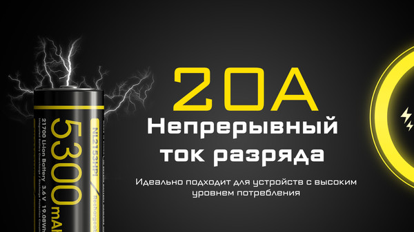 Изображение товара Аккумулятор Nitecore NL2153HPi / 802