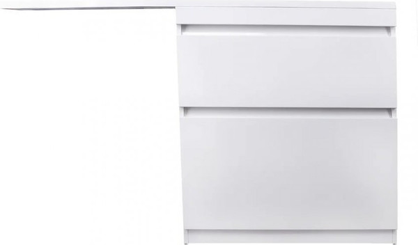 Изображение товара Тумба с умывальником Symbolite Даллас 140 Люкс Plus 3 ящика + Даллас 140x48.2 (правый, белый)