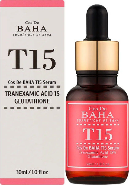 Изображение товара Сыворотка для лица Cos de Baha T15 Serum с 15% транексамовой кислотой (30мл)