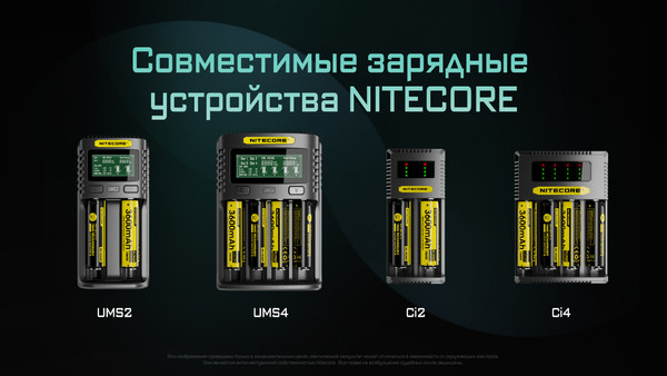 Изображение товара Аккумулятор Nitecore NL1836R / 589