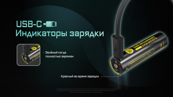 Изображение товара Аккумулятор Nitecore NL1836R / 589