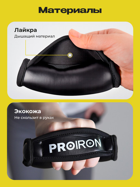 Изображение товара Набор гантелей Proiron Мягкие по 0.5кг / Г2005МЧ (2шт, черный)