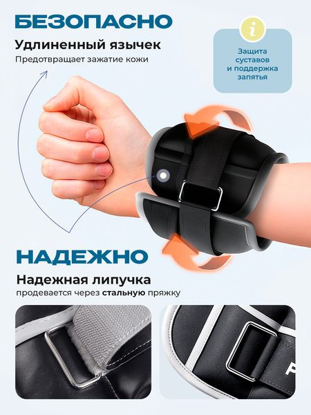 Изображение товара Комплект утяжелителей Proiron УТ225Ч (2шт, черный)
