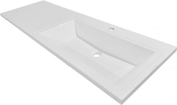 Изображение товара Тумба с умывальником Symbolite Даллас 150 Люкс Plus 3 ящика + Даллас 150x48.2 (правый, белый)