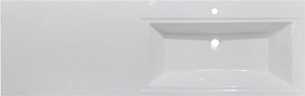 Изображение товара Тумба с умывальником Symbolite Даллас 150 Люкс Plus 3 ящика + Даллас 150x48.2 (правый, белый)