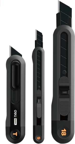 Изображение товара Набор ножей пистолетных Deli Soft Touch / EHT4003 (3шт, черный)