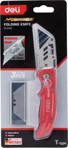 Изображение товара Нож строительный Deli Складной / EDL040