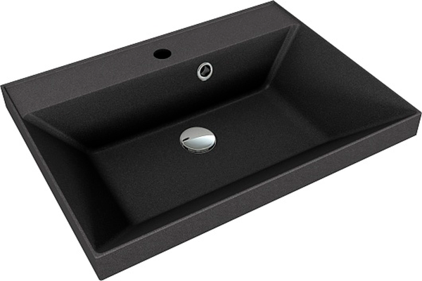 Изображение товара Тумба с умывальником Symbolite Манхэттен 60 Plus 2 ящика + Asti 60x45 (графит/антрацит)