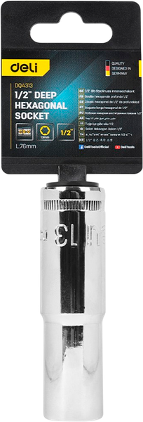 Изображение товара Головка слесарная Deli Торцевая шестигранная / EDQ4313