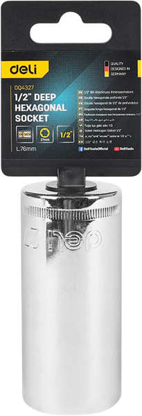 Изображение товара Головка слесарная Deli Торцевая шестигранная / EDQ4327