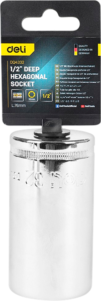 Изображение товара Головка слесарная Deli Торцевая шестигранная / EDQ4332