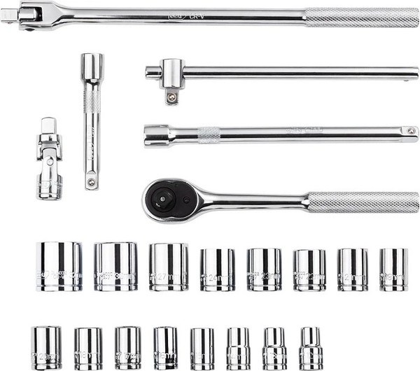 Изображение товара Набор головок слесарных Deli EDL2024T (24пр, кейс)