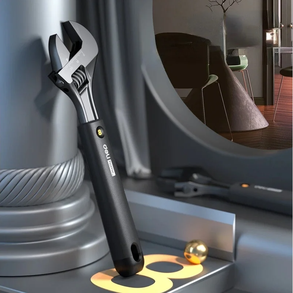 Изображение товара Гаечный ключ Deli Soft Touch / EHT1508 (черный)