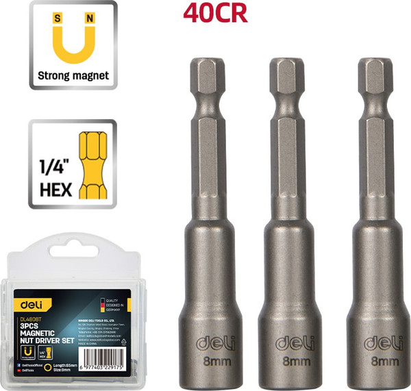 Изображение товара Набор головок слесарных Deli EDL4808T