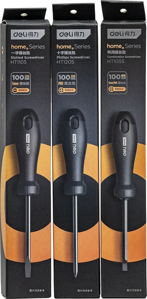 Изображение товара Отвертка Deli Soft Touch / EHT1055 (черный)