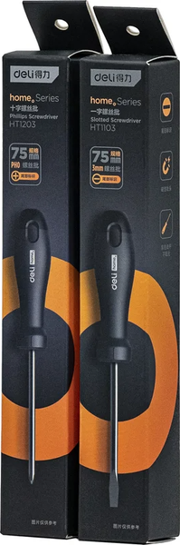 Изображение товара Отвертка Deli Soft Touch / EHT1103 (черный)