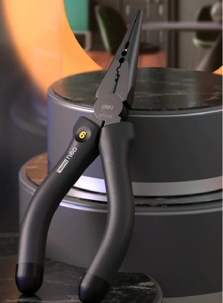 Изображение товара Длинногубцы Deli Soft Touch / EHT2106 (черный)