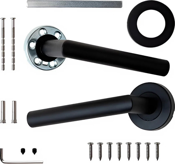 Изображение товара Ручка дверная Apecs H-0204-INOX/201-BLM