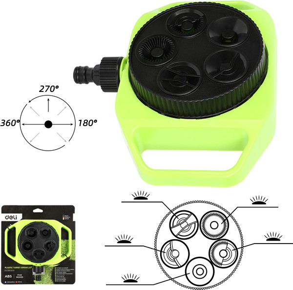 Изображение товара Дождеватель Deli EDL581300 (черный/зеленый)