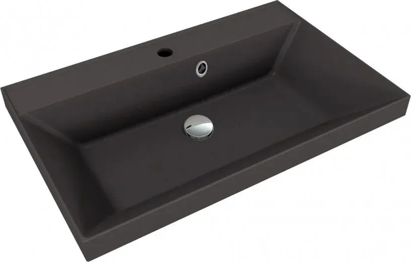 Изображение товара Тумба с умывальником Symbolite Манхэттен 70 Plus 2 ящика + Asti 70x45 (олива/антрацит)