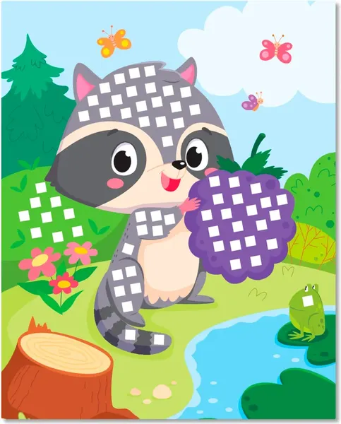 Изображение товара Набор для творчества Феникс-премьер Мозаика-аппликация. Енотик, лисичка, тигренок / 4610013089358