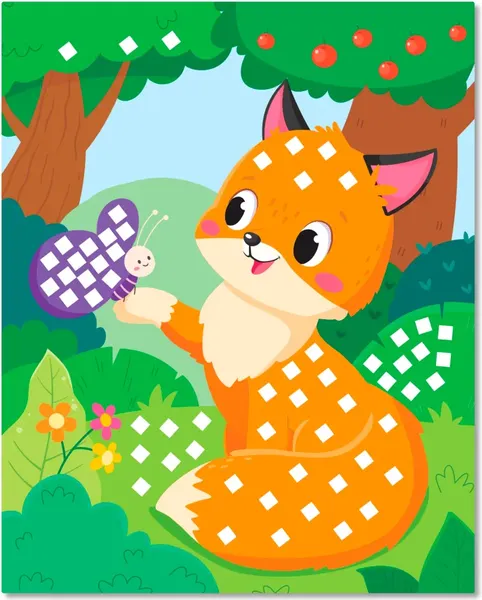 Изображение товара Набор для творчества Феникс-премьер Мозаика-аппликация. Енотик, лисичка, тигренок / 4610013089358