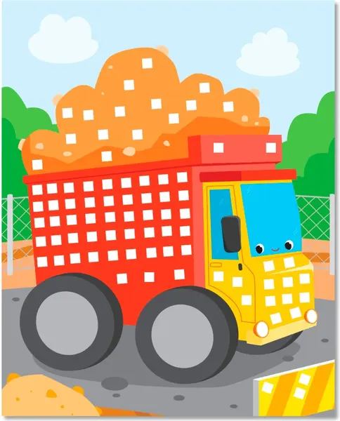 Изображение товара Набор для творчества Феникс-премьер Мозаика-аппликация. Трактор, груз., строит. кран / 4610013089372