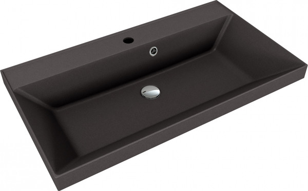 Изображение товара Тумба с умывальником Symbolite Манхэттен 80 Plus 2 ящика + Asti 80x45 (олива/антрацит)