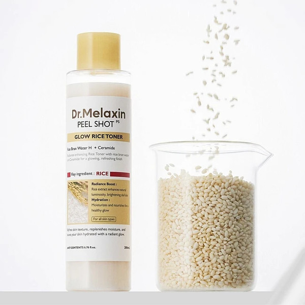 Изображение товара Тонер для лица Dr.Melaxin Peel Shot Glow White Rice Toner (200мл)