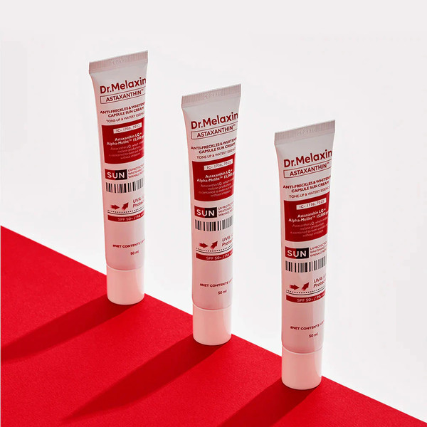 Изображение товара Крем солнцезащитный Dr.Melaxin Astaxanthin Anti-Freckles & Whitening Capsule Sun Cream (50мл)