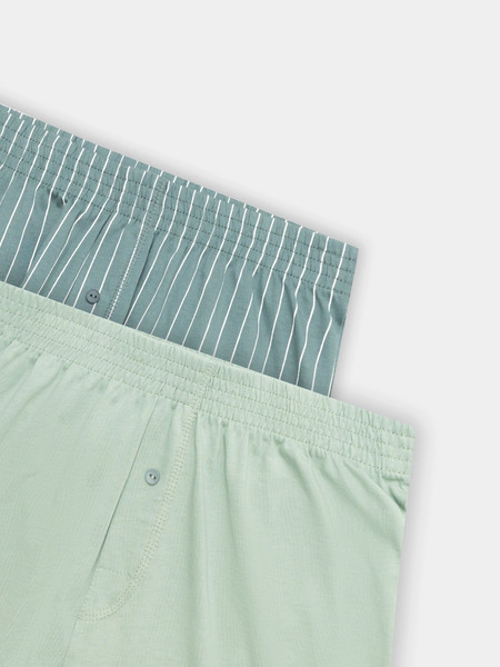 Изображение товара Комплект мужских трусов Mark Formelle 411152-2 (р.106-116, белая полоска на зеленом/зеленый лед)