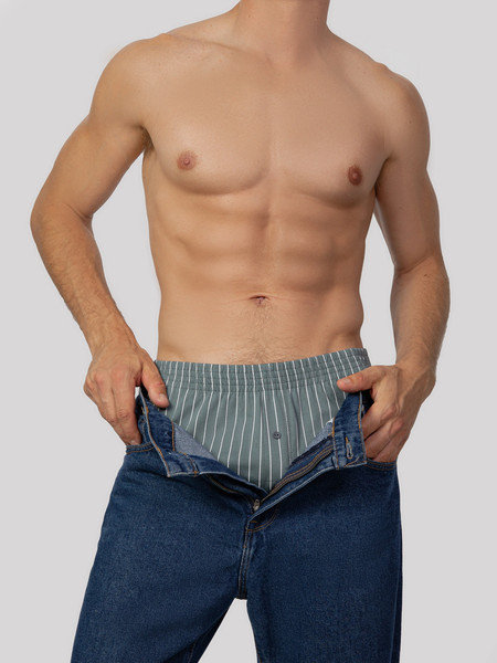 Изображение товара Комплект мужских трусов Mark Formelle 411152-2 (р.106-116, белая полоска на зеленом/зеленый лед)