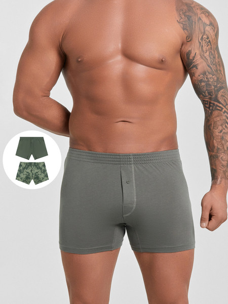 Изображение товара Комплект мужских трусов Mark Formelle 411152-2 (р.102-112, камень/разводы на тени)