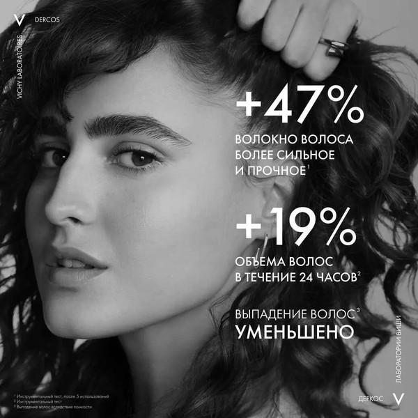 Изображение товара Шампунь для волос Vichy Dercos против выпадения волос тонизирующий. Сменный блок (400мл)