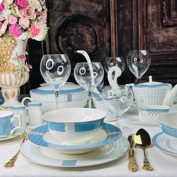 Изображение товара Набор столовой посуды Lenardi Тиффани 145-572 (105пр)