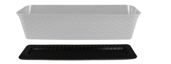 Изображение товара Вазон Violet Ротанг / 356006 (белый)