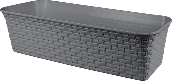 Изображение товара Вазон Violet Ротанг с дренажем / 356018 (серый)