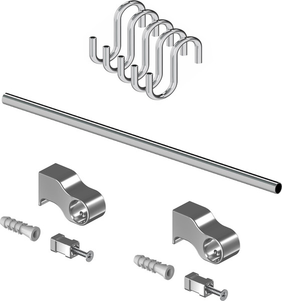 Изображение товара Рейлинг кухонный Starax S-4064-C/SET (хром, с держателями и крючками)
