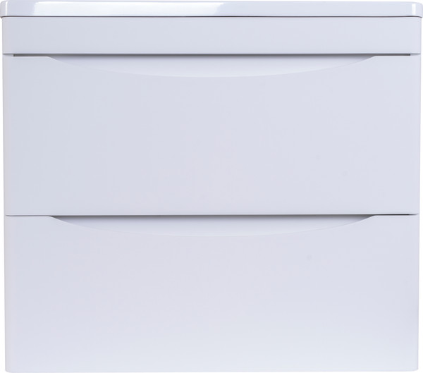 Изображение товара Тумба с умывальником Symbolite Бергамо мини 60 Люкс Plus 2 ящика + Каре Люкс Мини 60х35 (подвесная, белый)