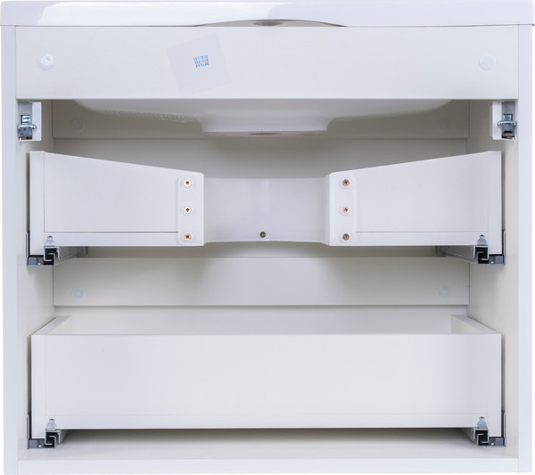 Изображение товара Тумба с умывальником Symbolite Бергамо мини 60 Люкс Plus 2 ящика + Каре Люкс Мини 60х35 (подвесная, белый)