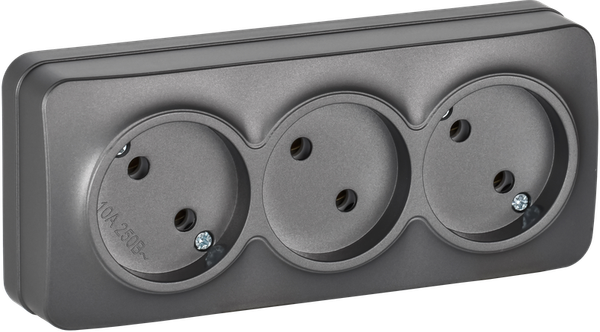 Изображение товара Розетка IEK Glory ERH30-K46M-10 (сталь матовый)