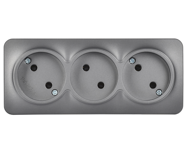 Изображение товара Розетка IEK Glory ERH30-K46M-10 (сталь матовый)