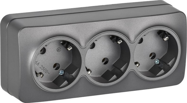 Изображение товара Розетка IEK Glory ERH31-K46M-16 (сталь матовый)