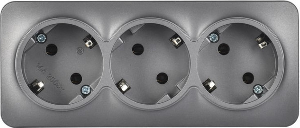 Изображение товара Розетка IEK Glory ERH31-K46M-16 (сталь матовый)