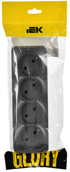 Изображение товара Розетка IEK Glory ERH40-K46M-10 (сталь матовый)