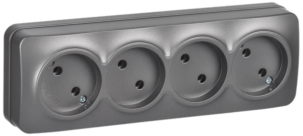 Изображение товара Розетка IEK Glory ERH40-K46M-10 (сталь матовый)