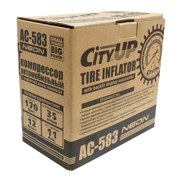Изображение товара Автомобильный компрессор CityUp АС-583-Neon