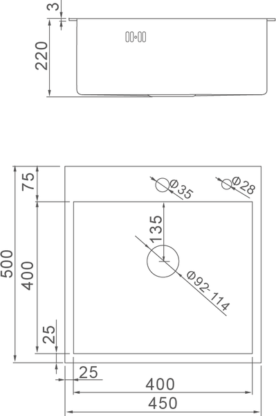 Изображение товара Мойка кухонная Astir Decor PVD Black 45x50B (с сифоном, дозатором и коландером)